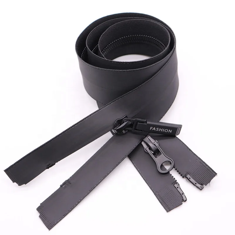 

Factory Directly Wholesale Pu Double Open End  Nylon Waterproof Zipper Roll Rubber, Choose