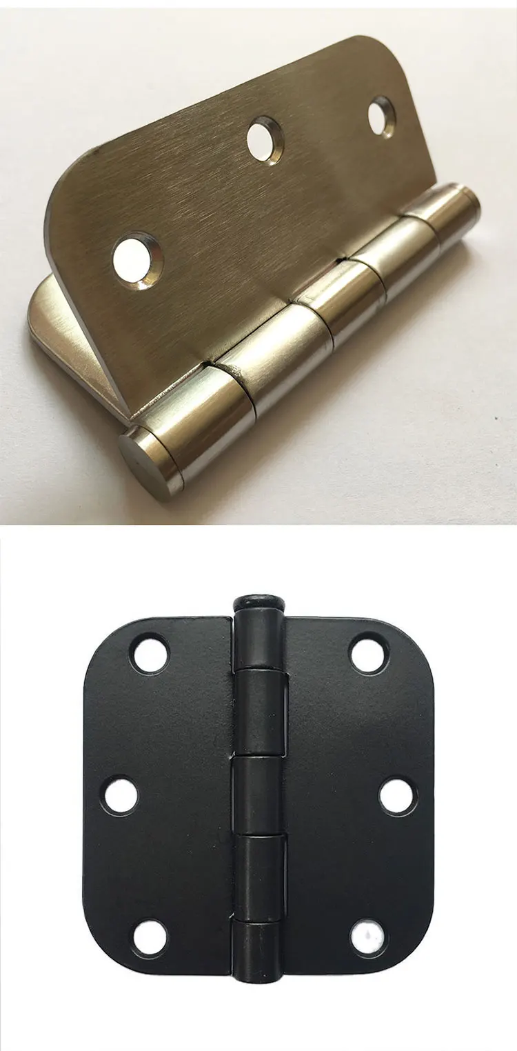 美式五金配件3.5英寸ss铁球轴承圆角门铰链
