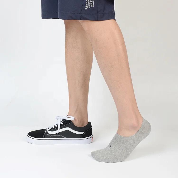 

Ready to ship pima cotton thin women and men wear low cut invisible no show anti slip gel socks boat seamless