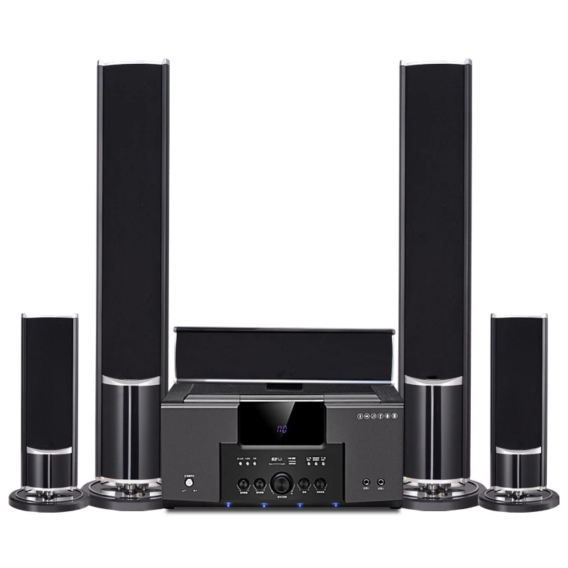 

Perfect sound home TV wall hanging floor surround 5.1 home theater system, Black