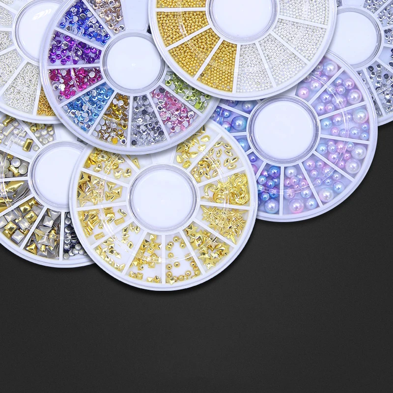 

Cheap metal nail art decoration 2021 Different Shapes Alloy Golden Manicure Salon Accessories, Colorful