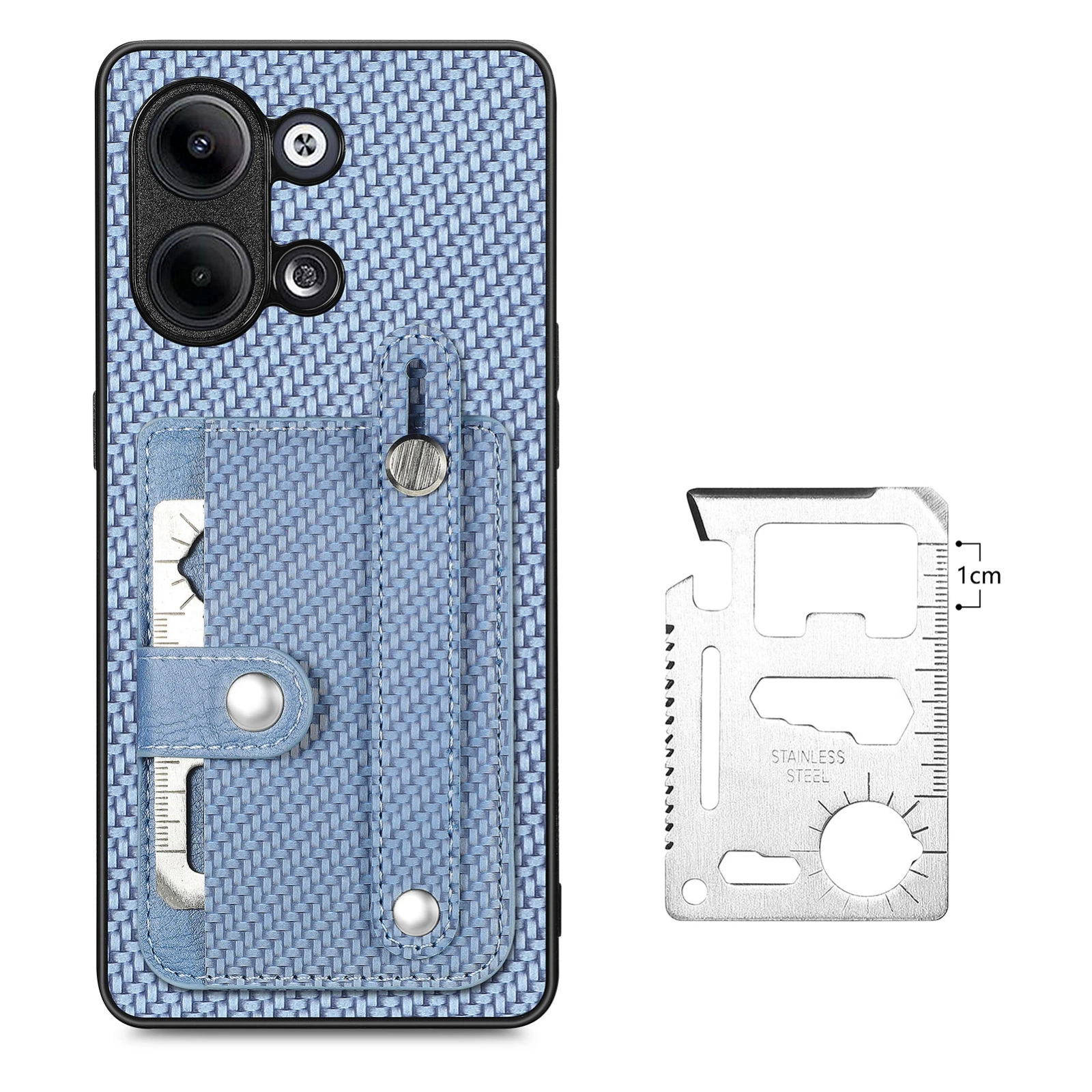 

New Arrivals phone case For OPPO Reno9 Wristband Kickstand Card Wallet Back Cover Phone Case with Tool Knife