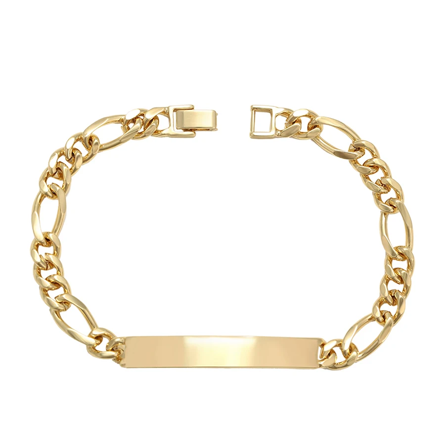 

76705 Xuping fashion jewelry 2019 hot sale 14K gold color environmental copper neutral chain bracelet