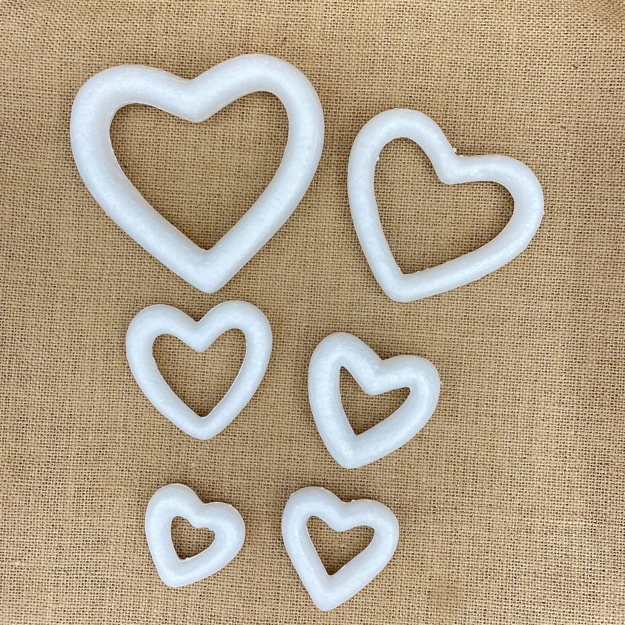 环保聚苯乙烯泡沫心形聚苯乙烯泡沫塑料爱空心婚礼装饰