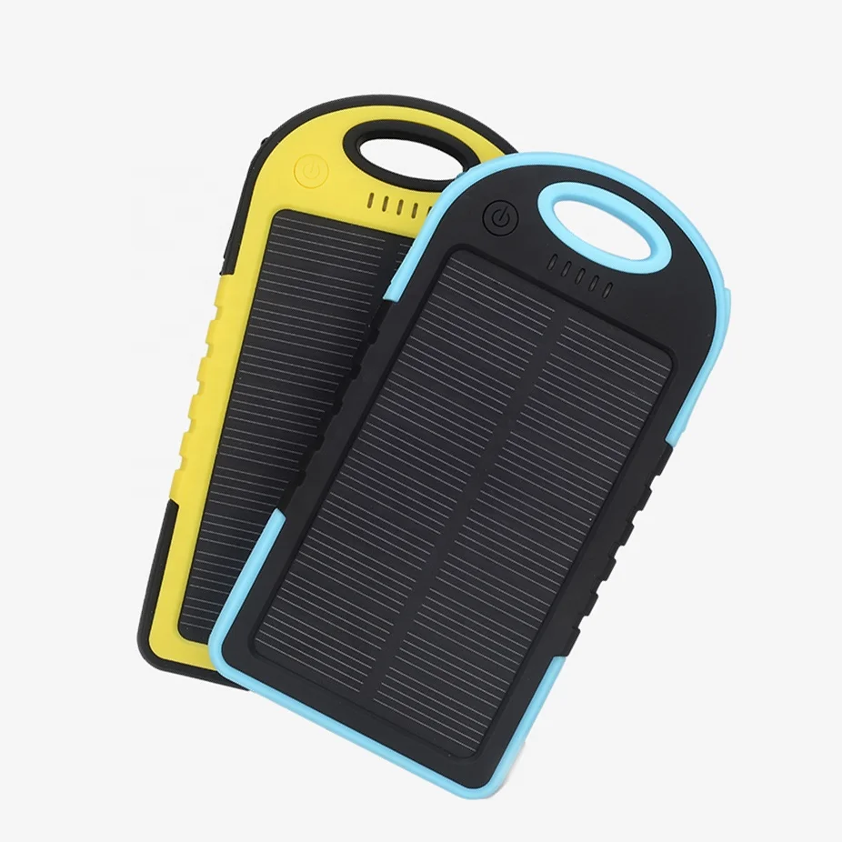 

Dual USB Solar Power Bank Portable Solar Charger With LED Lighting, Black,blue,rose red,green,yellow