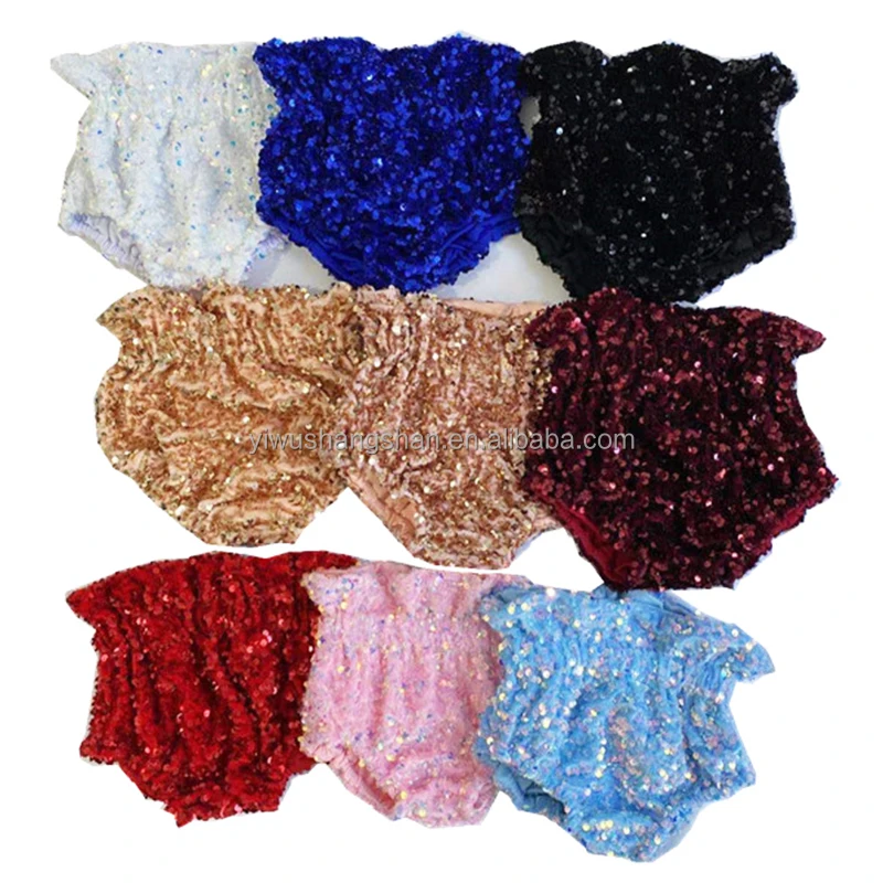 

Boutique Multicolor Baby SummerToddler Girls Elastic Color Sequins Bloomers Summer Kids Shorts