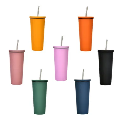 

2021 Hot Sale Insulated Double Wall Skinny Tumblers Stainless Steel Cup Straw Tumbler Cups