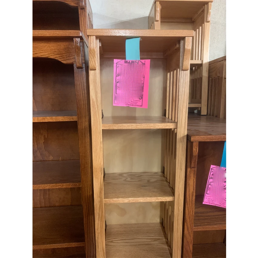 

Solid oak wood bedroom book toy storage rack shelf