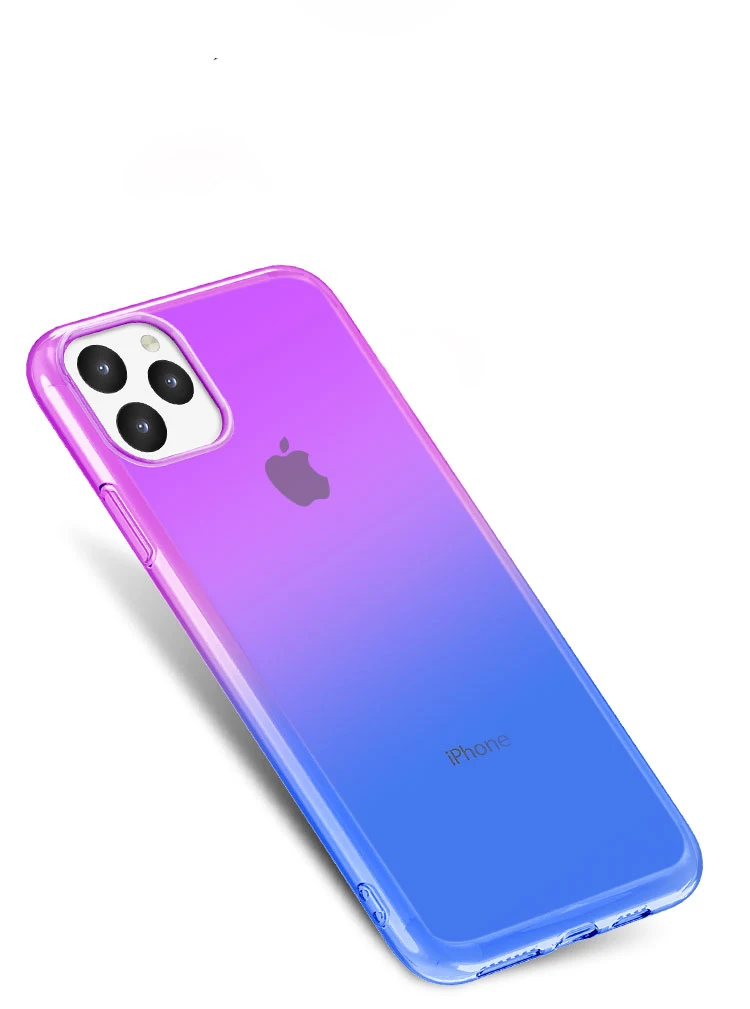 Wholesale In Stock For iphone 11 Two-color Gradient Ultra-thin Tpu Cell Phone Case