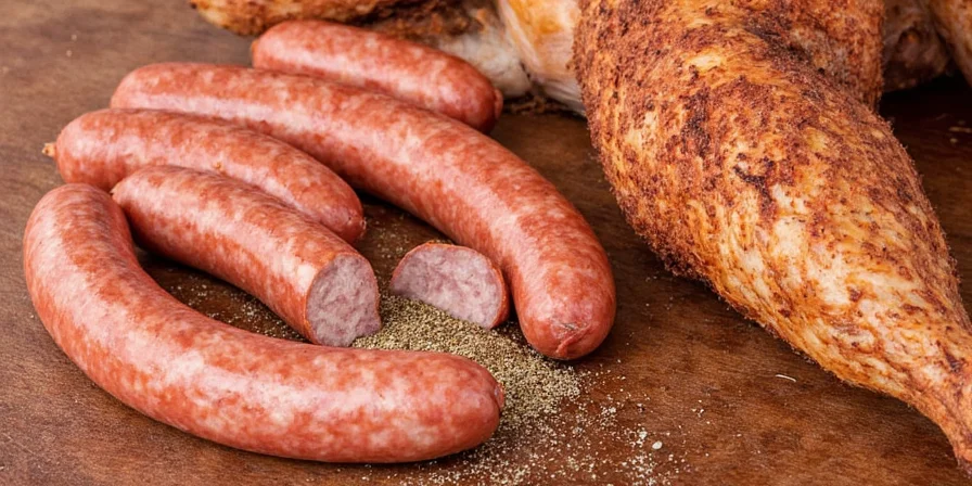 Turkey Sausage Cooking in Pan