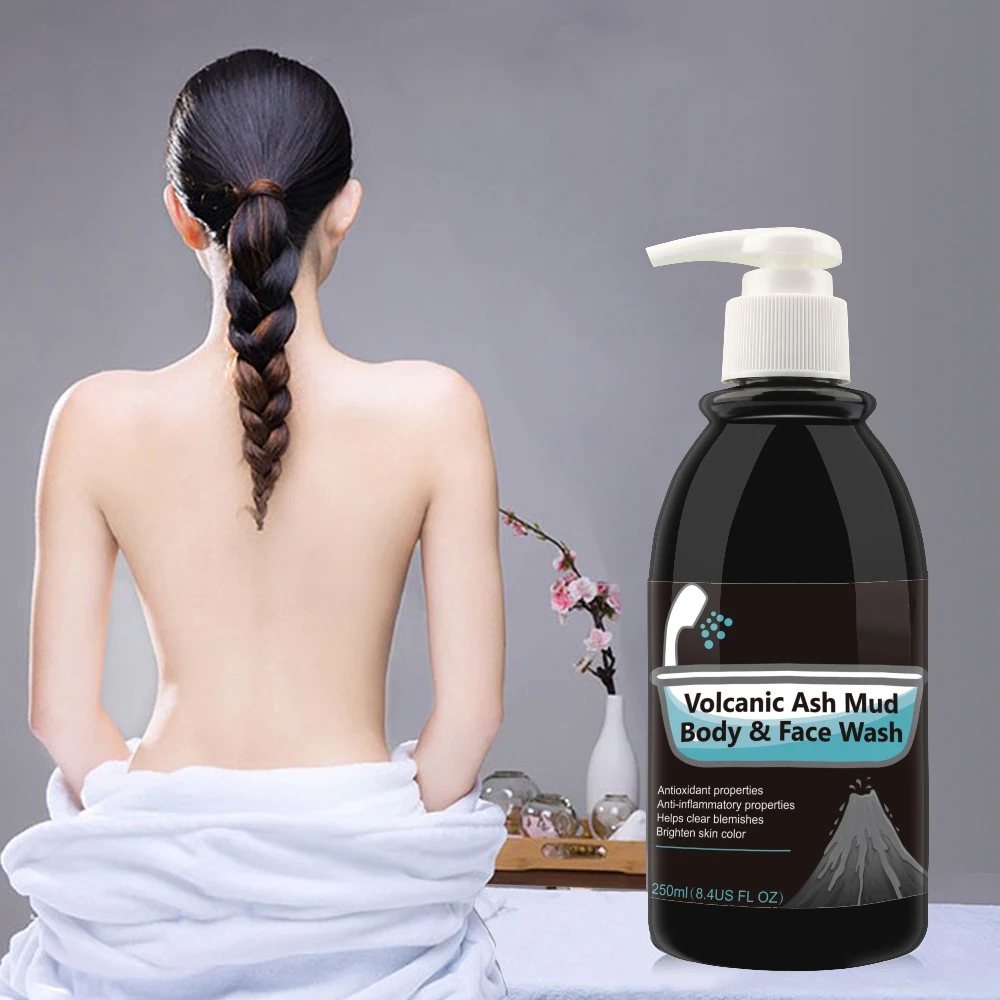 

Volcanic mud shower gel refreshing moisturizing skin smooth and shiny body care Shower manufacturers support customized