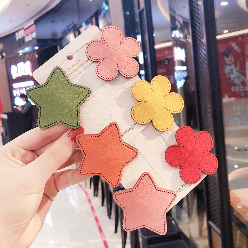 Girls Snap Hair Clips Flowers Star Design Hair Accessories for Women