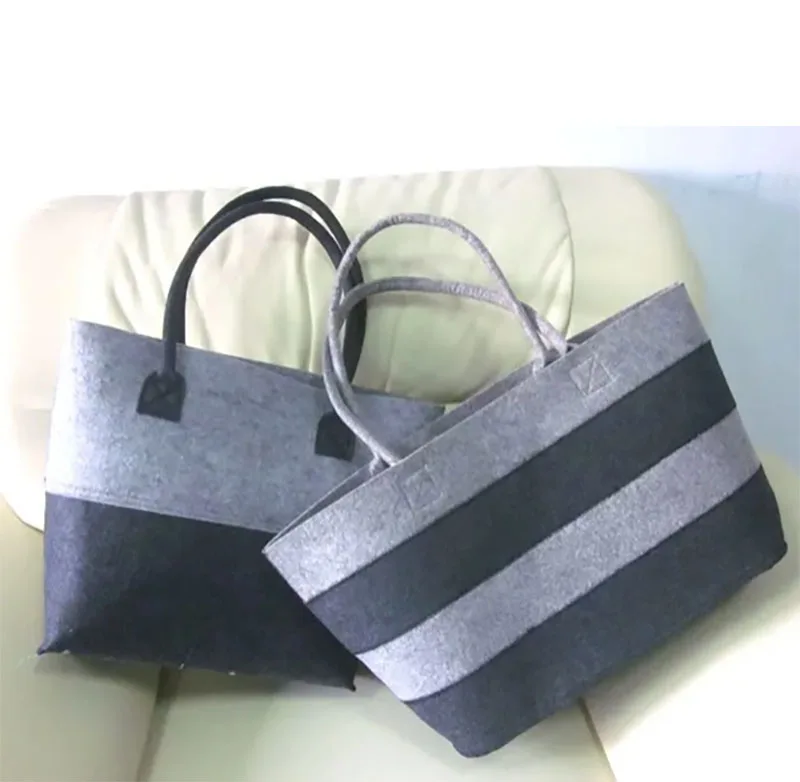 

felt nonwoven shoulder bag tote storage organizer, Customizable