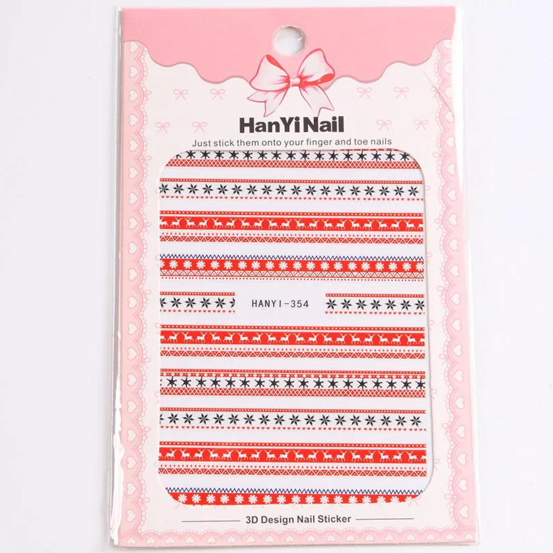 

TSZS 2020 Winter Christmas Snow Nail Art Stickers New Year Nail Accessories