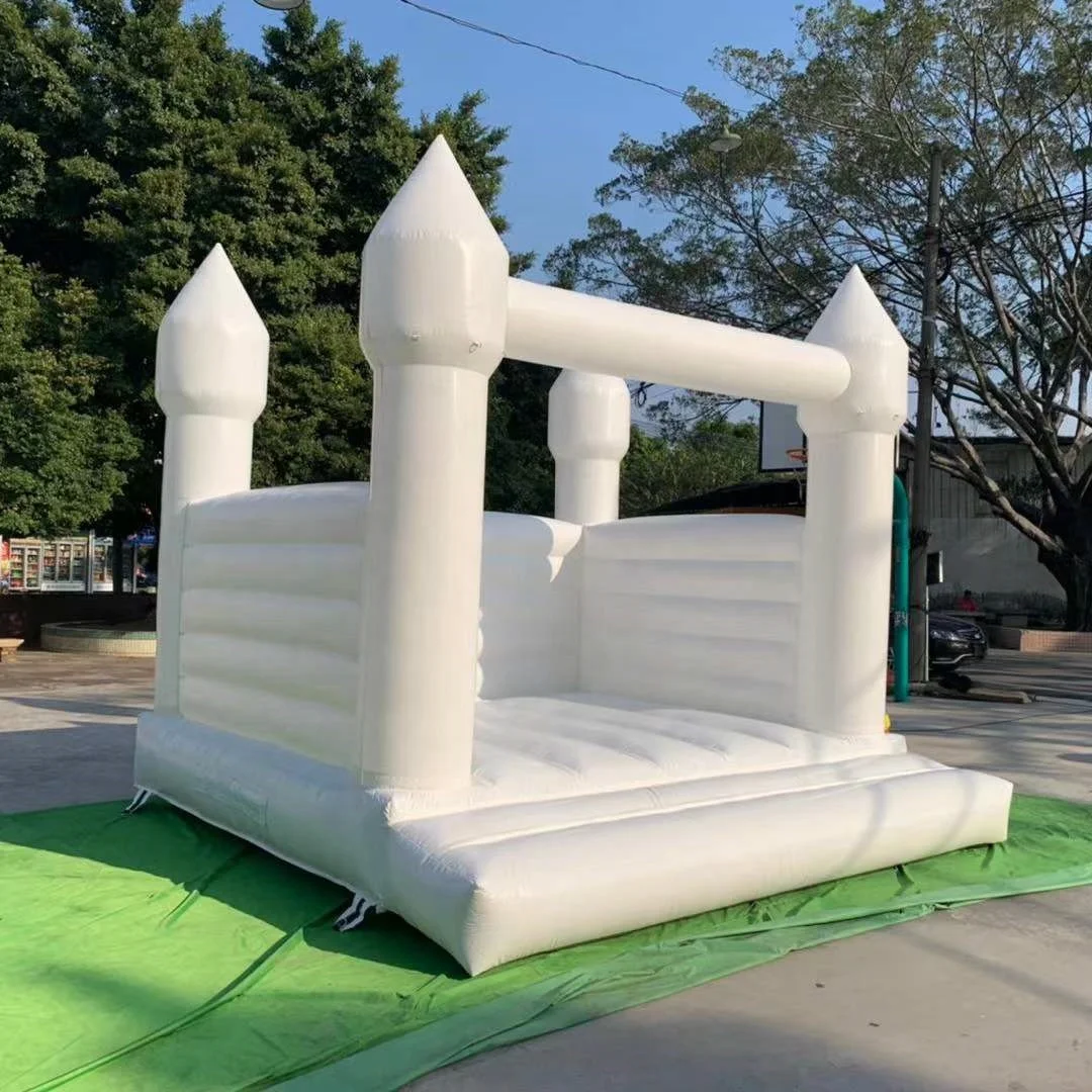 

Waterproof PVC Commercial Inflatable White Wedding Jump Bouncy Castle Bounce House, Customizable