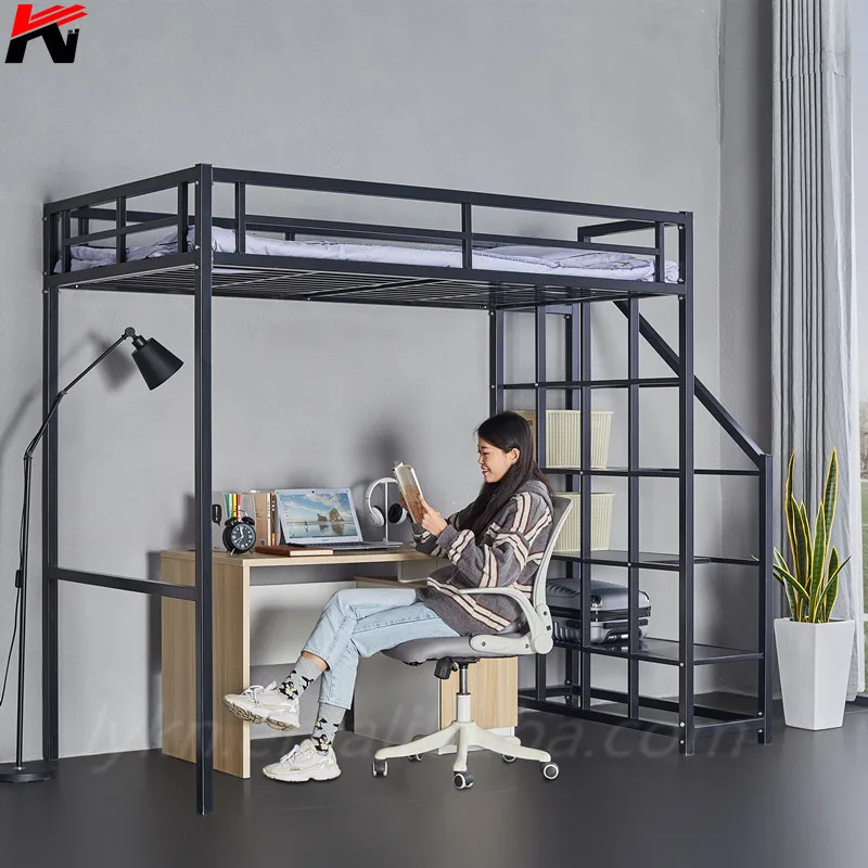 Full Size Black Metal Bunk Frame College Apartment Bed Frame 2019