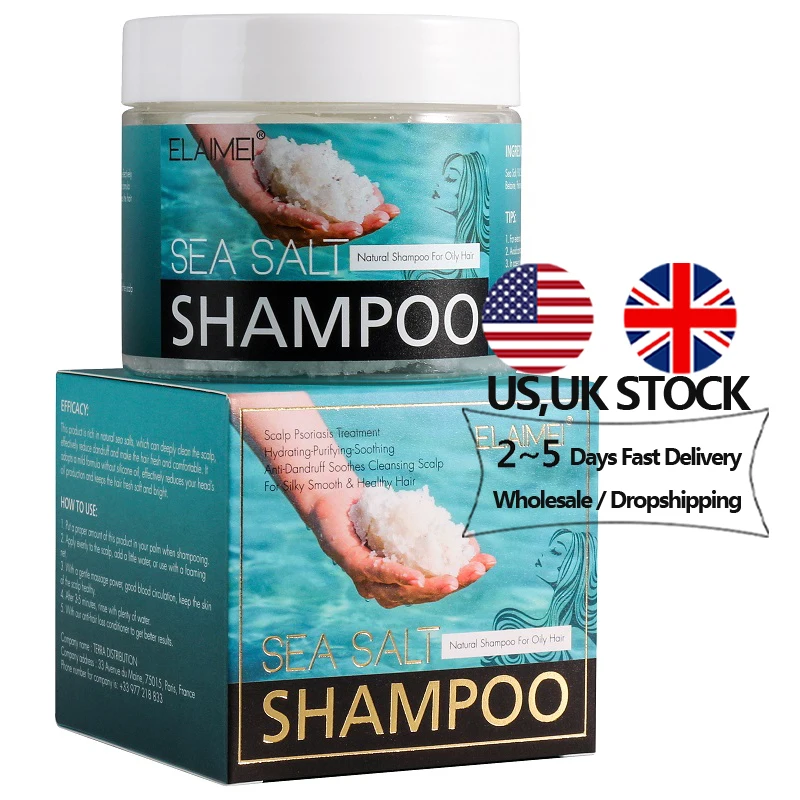 

Dropshipping high quality hair scrub shampoo quickly removes scalp dandruff effective anti itch sea salt shampoo