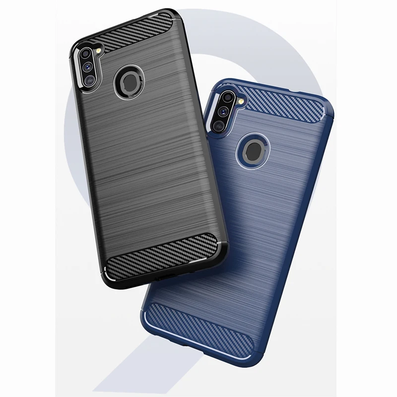 

Soft TPU Carbon Fiber Phone Case for Samsung A11/A01/A21