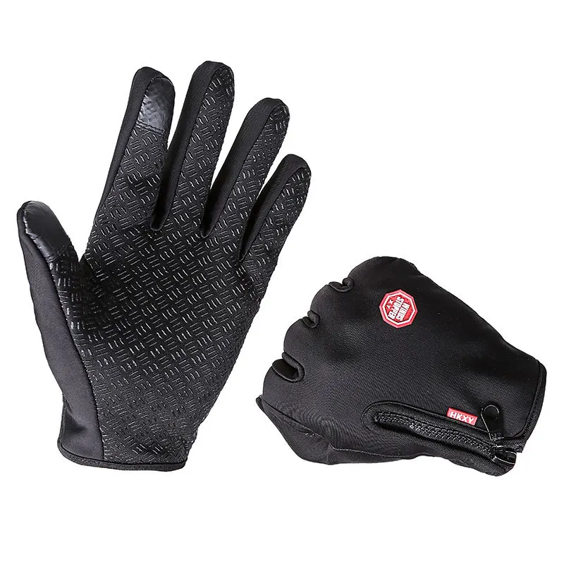 

Not afraid of rain and snow comfortable fit windproof fabric Thicken and keep warm can touch the phone screen bike gloves