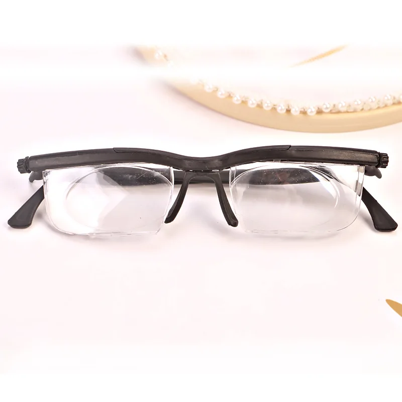 

Adjustable Vision Focus Reading Glasses Myopia Eye Glasses -6D to +3D Variable Lens Binocular Magnifying Porta Oculos, Black