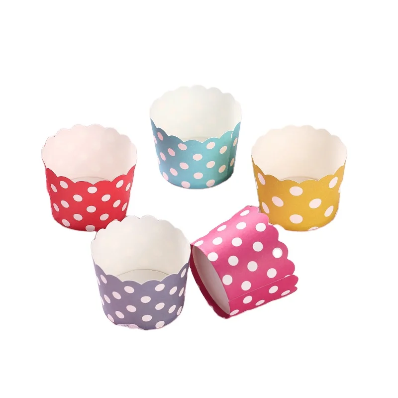 

White Round Spotted Mechanic Cake Cup, Picture show