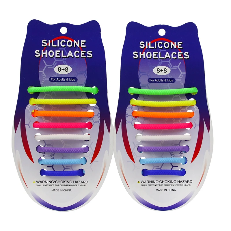 

Promotional Gift Fashion Elastic Silicone Shoe Lace No Tie Lazy Shoelaces, Black,red. blue 12 colors option or customized color
