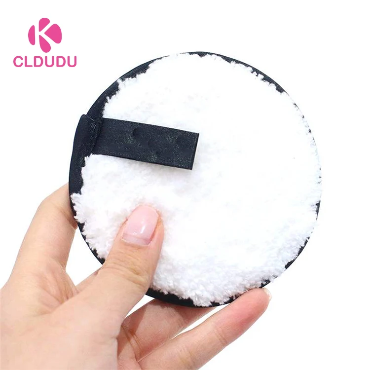 

Private Label Microfiber Reusable Face Washable Halo Makeup Remover Pad, White