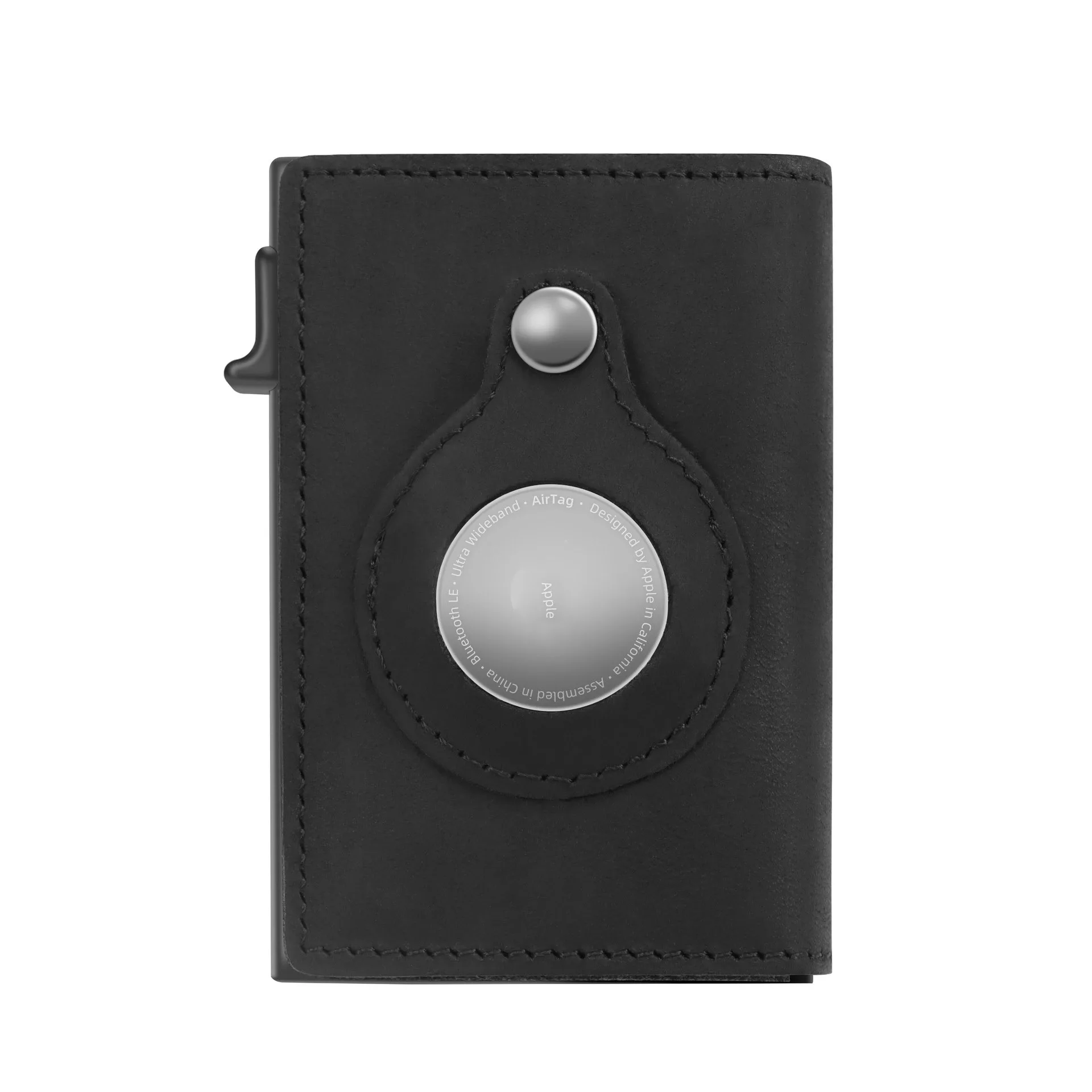 

Anti-lost Card box slim genuine Leather card holder Airtag RFID Protection Credit Card rfid blocking carbon fiber Airtag wallets