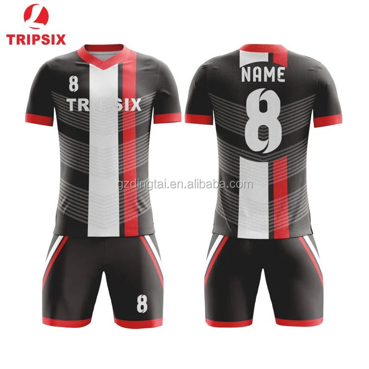Football Jersey Set For Football Team Black And White