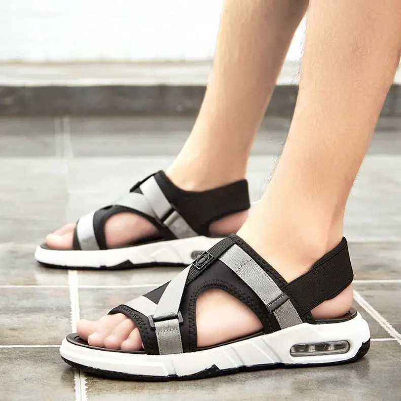 

Wholesale mans comfortable outdoor walking canvas sandal shoes