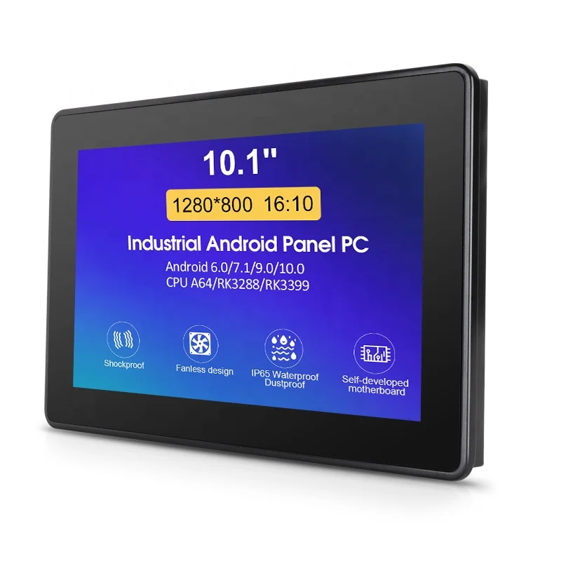 

10.1 Inch 10 Points Projective Capacitive Touch Industrial All In One Android Panel Pc For Arc Welding Robot, Silver or black