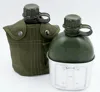 Civil war army canteen military 1L drinking bottle with aluminum cup water