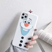 

Silicone Cover Phone Case For iPhone 11 Pro Max XS Max X XR 8 7 6 S 6S Plus Coque White Snowman Cute Cartoon Shell