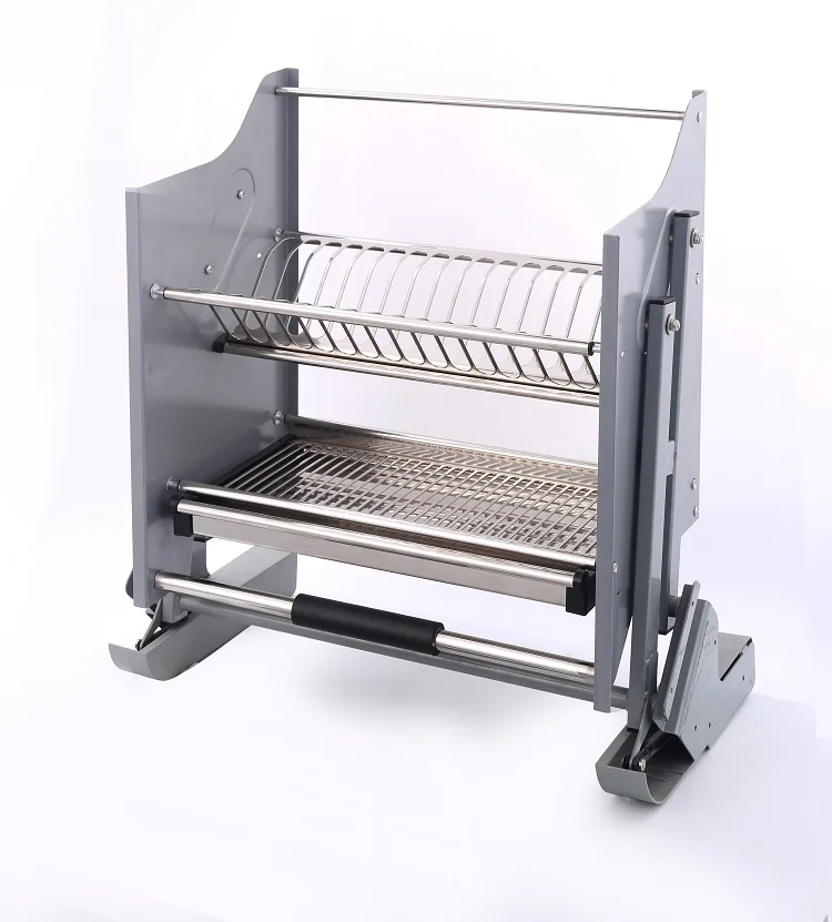 Hot sales wire elevator shelves lift drawer cabinet pull down kitchen basket