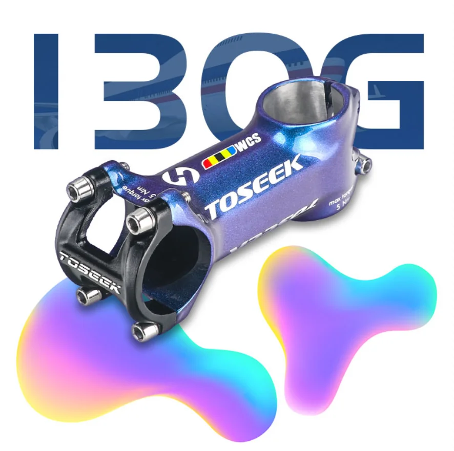 

Hot Purple Road Bike Aluminum 6 Degree Riser Stem Mtb Head Mountain Bike Bicycle 17 Degree Aluminum Stem, Blue purple gradient