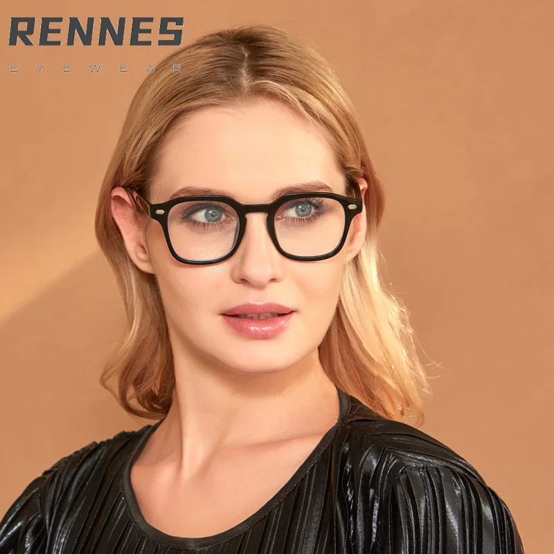 

RENNES New Custom Frame Square Spectacle Frame Anti Blue Light Gasses Frame Dropshipping Optical Computer Glasses, Customize color