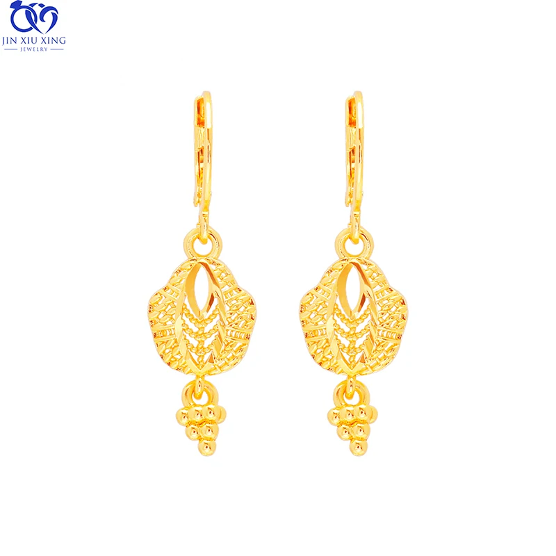 

JXX Iraqi Cheap Pendant Earrings Women Fashion Jewelry Plated Earrings Brass 24K Gold Indian Jewelry Trendy Zircon SNOWFLAKE