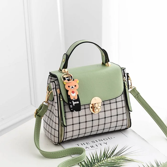 

Qetesh Shoulder Flap Plaid Designer Handbag Casual Crossbody Bag Luxury Ladys Hand Bags