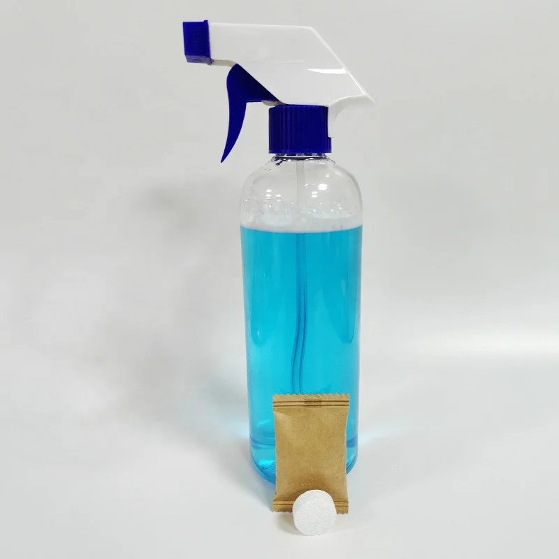 

glass cleaner tablet multipurpose cleaning tablet with craft paper wrap, White,blue,yellow,orange
