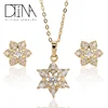 DTINA Magic array petal combination 18k gold-plated Women's Earrings Necklace jewelry set