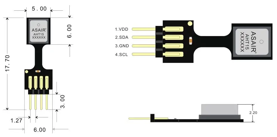 AHT15 digital I2C temperature humidity sensor humidity sensor IC chip ...