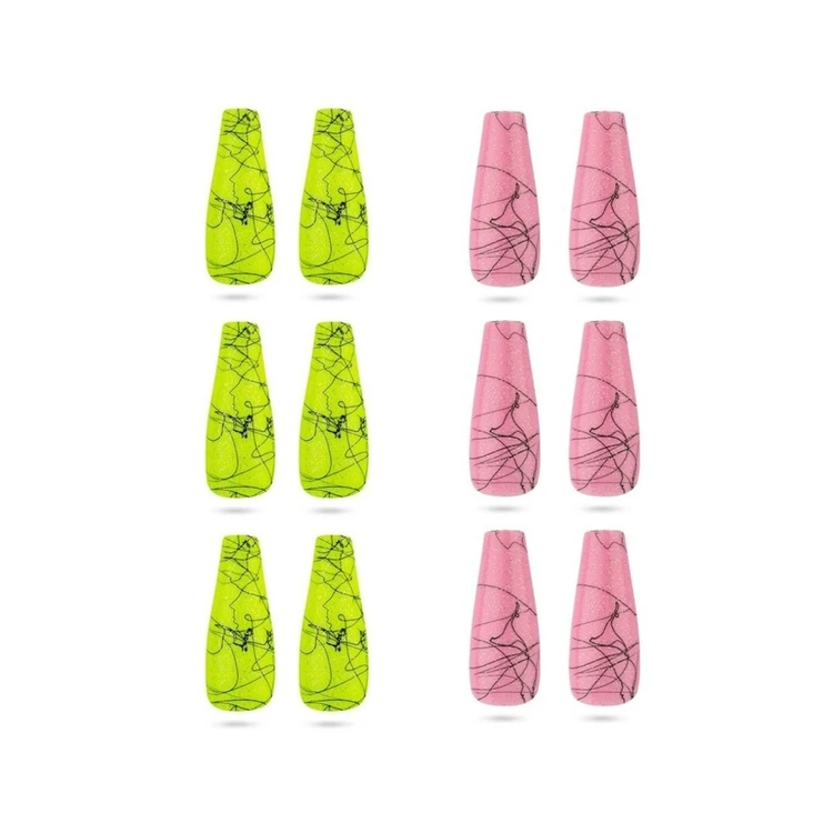 

Summer Florals Nails Packaging Box Artificial Nails Wholesale Removable Press On Nails