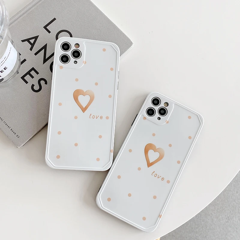 

Free Shipping Simple Love Heart Phone Case TPU Phone Cover for iPhone 11 Pro