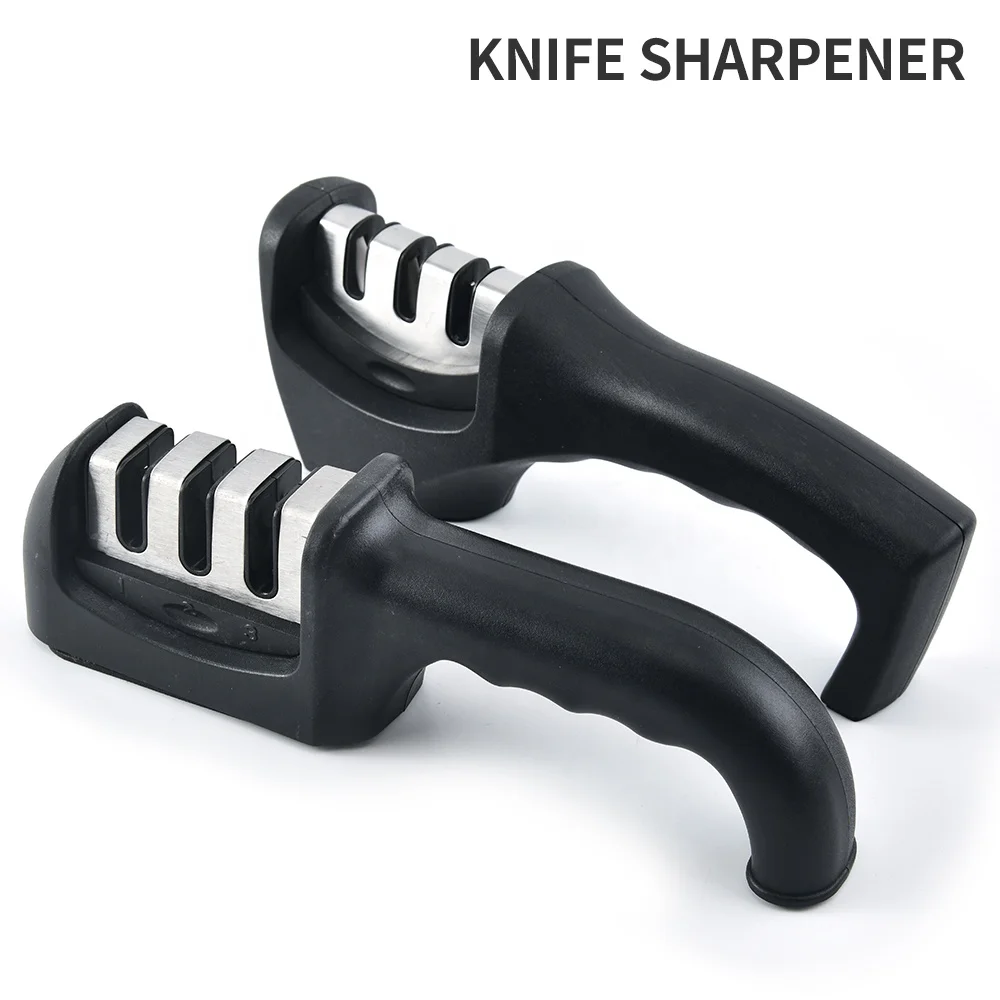 
High Quality Knife sharpener Professional Kitchen honing 3 stage Tungsten Steel Knife sharpener 