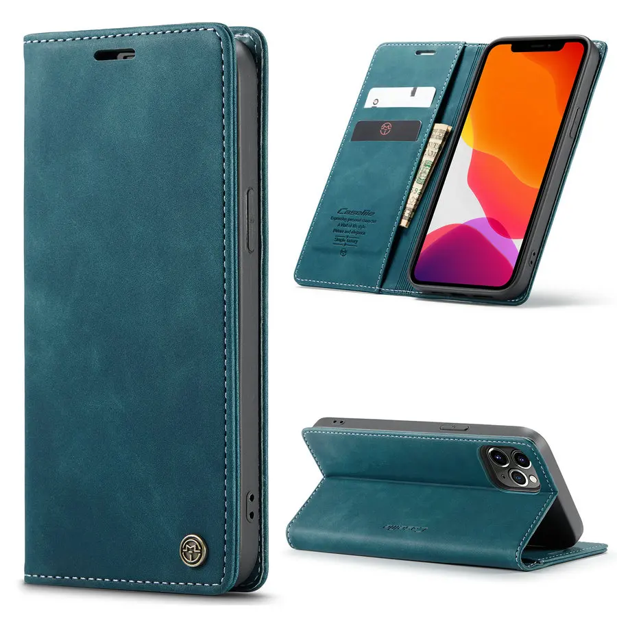 

CaseMe Case For iPhone 12 11Wallet Leather,Cover Case For iPhone 11 12 11Pro ProMax XR XS,Mobile Phone Accessories Hot 2020, Black, brown, red