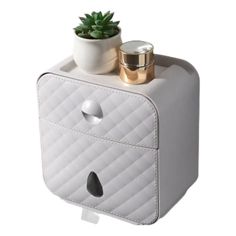 

Top Fashion Luxury High Quality Bathroom Toilet Paper Holder Storage, White