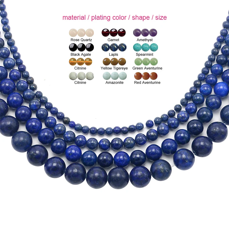 

Wholesale  Lapis Round Natural Stone Beads for DIY Jewelry Making