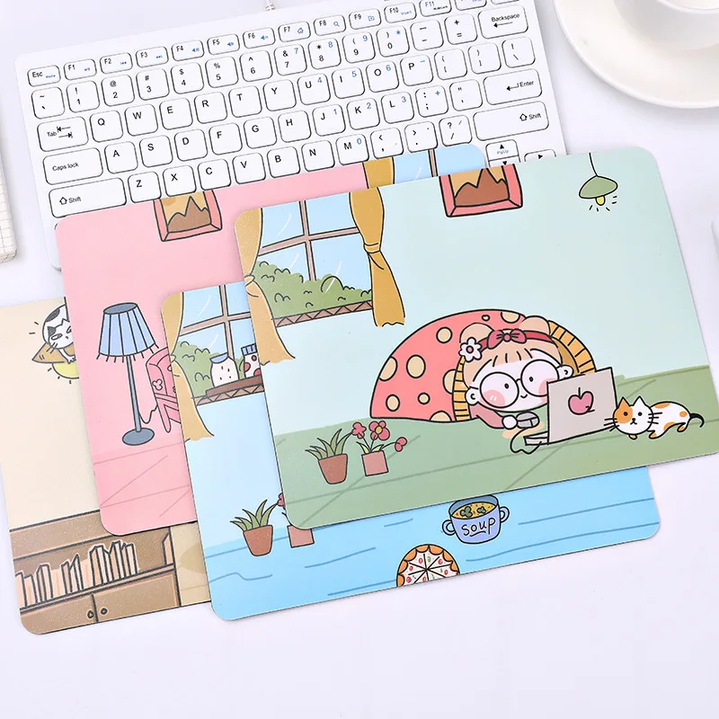 

Office cute mouse pad Rubber Mat House Rubber Mouse Pad for OEM Customized Status Logo Style Packaging