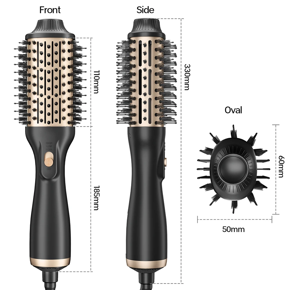 

Professional Blowout Hair Dryer Brush One Step Hot Hair Brush Dryer With Logo