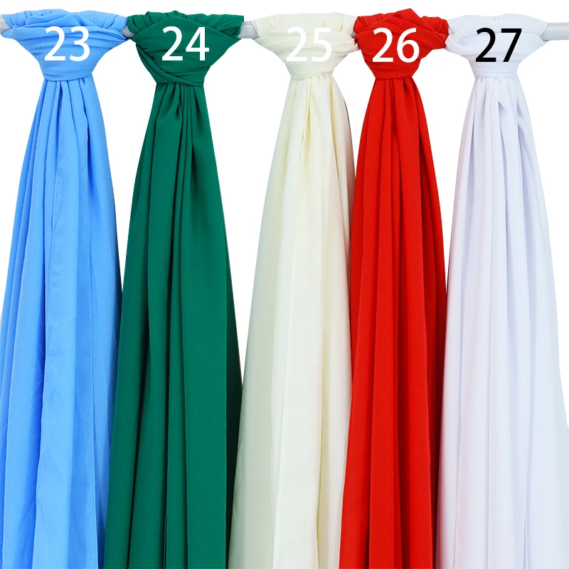 

New elastic stretchy chiffon plain opaque hijab popular hot-selling scarf